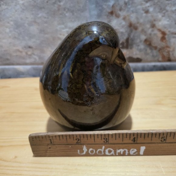 Ceramic Glazed Brown Green Bird Figurine - Picture 10 of 12